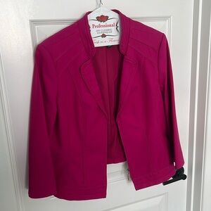 White House Black Market Vibrant Pink Jacket - Size 14
